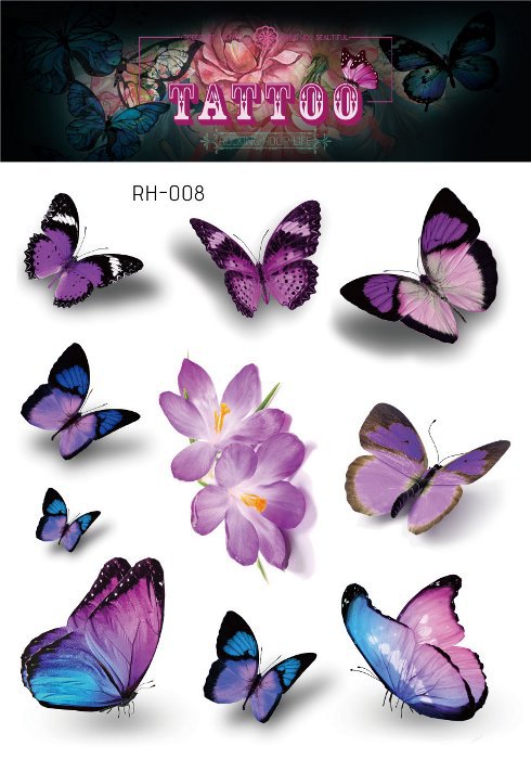 Fairy Butterfly Wings Shiny Tattoo Sticker Waterproof Eyes Face Hand Body Art Fake Tattoos Women Makeup Dance Music Festival