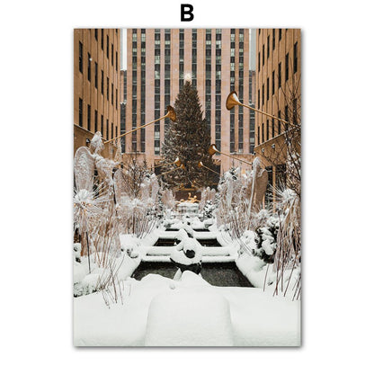 Christmas Gift Snowman Snowflake Cookies Living Room Decoration Posters And Prints Wall Art Canvas Painting Home Wall Pictures