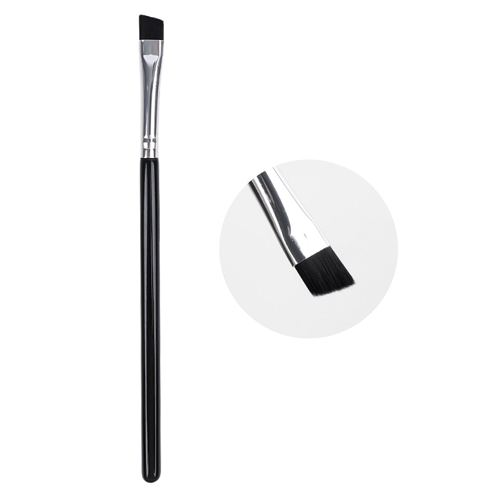 1/2PCS Angled Eyeliner Brushes Professional Soft Contour Eyebrow Eyeliner Makeup Brushes Portable Women Makeup Cosmetic Tools