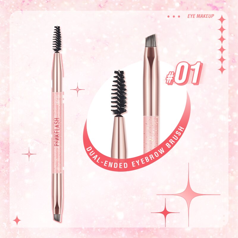 Multi-use 2 In 1 Eyebrow Brush Eyelash Comb Dual Ended Eye Shadow Applicator Eyebrow Eyelash Extension Makeup Brush