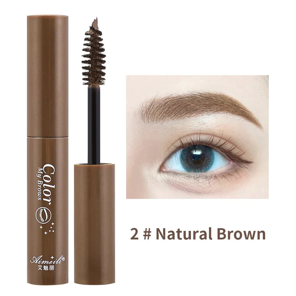 qgtao 3 Colors Eyebrow Tint Waterproof Long Lasting Liquid Enhacer Dye Eyebrow Gel Cream Black Natural Mascara Tint Makeup Cosmetics