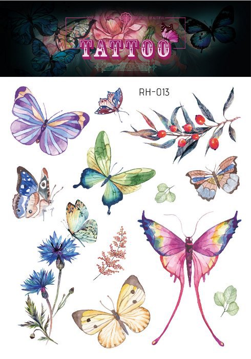 Fairy Butterfly Wings Shiny Tattoo Sticker Waterproof Eyes Face Hand Body Art Fake Tattoos Women Makeup Dance Music Festival