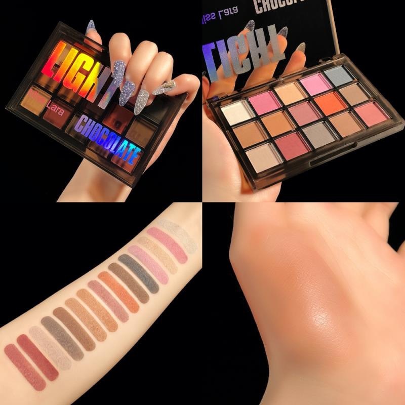 15-color Long-lasting Eyeshadow Palette Matte Eyeshadow Glitter Waterproof Colorful Eyeshadow Beauty Glazed Makeup Palette