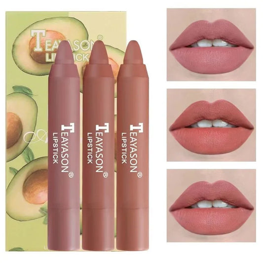 qgtao 12 Colors Sexy Matte Lipstick Waterproof Long Lasting Color Rendering Non-stick Velvet Lips Liner Pencil Woman Makeup Cosmetics