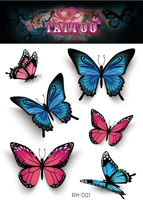 Fairy Butterfly Wings Shiny Tattoo Sticker Waterproof Eyes Face Hand Body Art Fake Tattoos Women Makeup Dance Music Festival