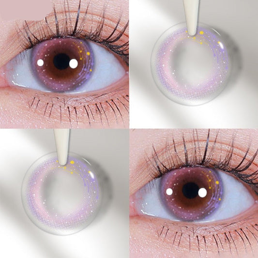 1 Pair Colorcon Korean Colored Contact Lenses for Eyes Blue Purple Lenses Student Color Cosmetics Soft Beautiful Pupil