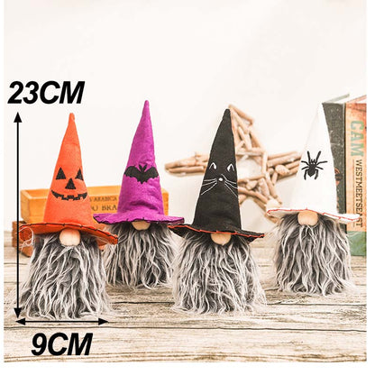 Halloween Gnome Plush Halloween Decoration for Home Handmade Faceless Dolls Gnome Ornaments Cute Elf Scandinavian Tomte Gnomes