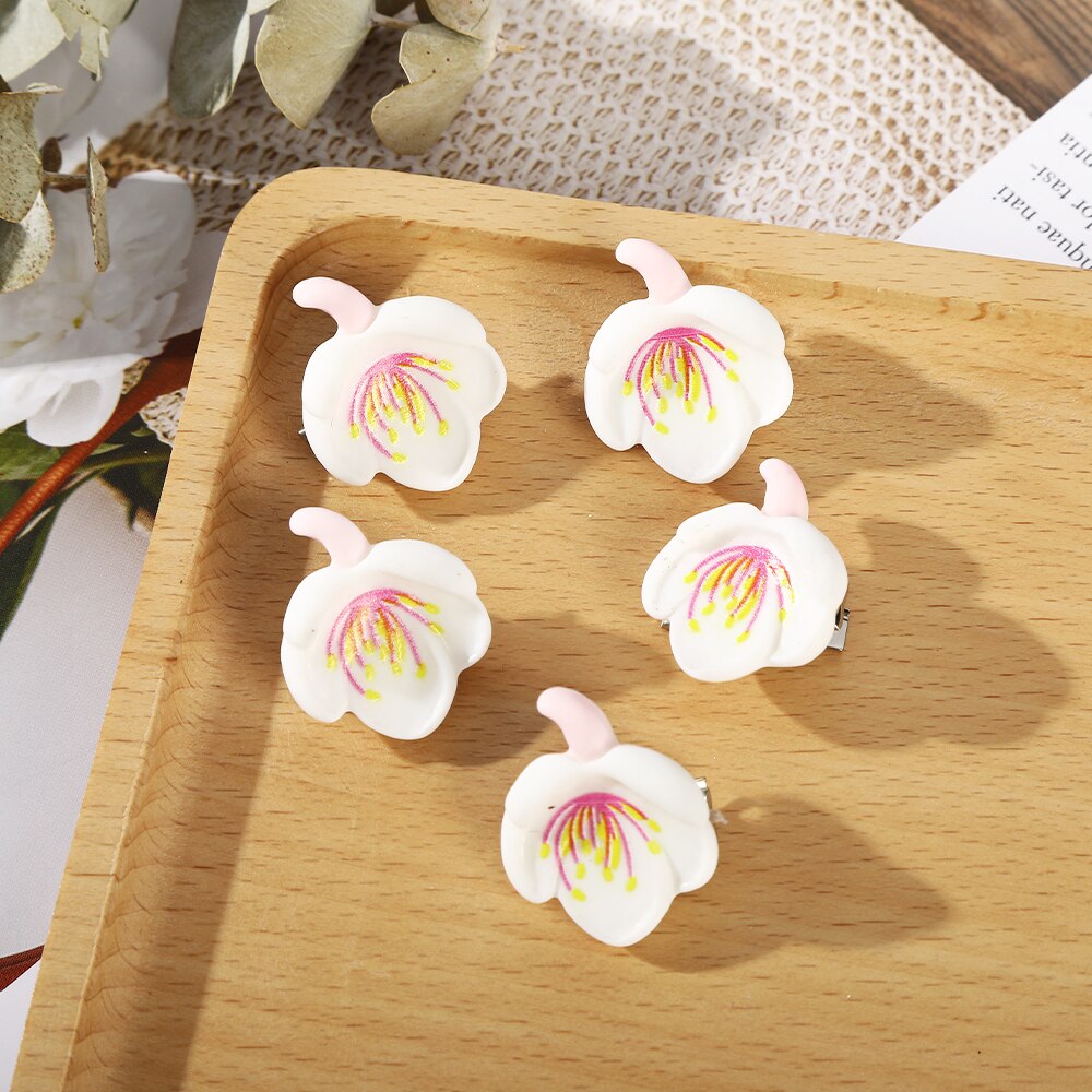 5pcs Girls Transparent Butterfly Pink Hairpin Children Fashion Heart-Shape Hair Clips Women Barrettes Headband Hair Accessories