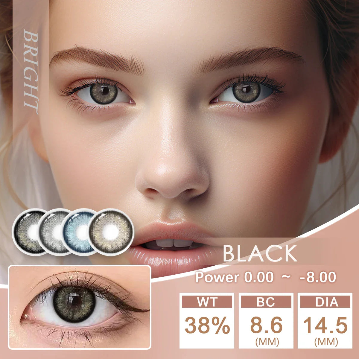 qgtao Hot Sale Natural Colored Contact Lenses Half Year Color Contact Lenses Multicolored Colored Contact Lens Blue Eye Lens