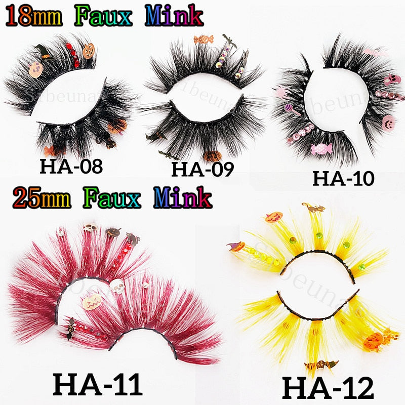 qgtao  NEW Glitter Color Diamond 3D Artistic Curl Fake Eyelashe Reusable Volume Lashes Extension MakeUp Tool For Halloween DIY Party