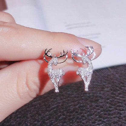 Cute Christmas Elk Dangle Earrings For Women Charm Xmas Deer Star Bowknot Round Ball Drop Earring Girls New Year Party Jewelry