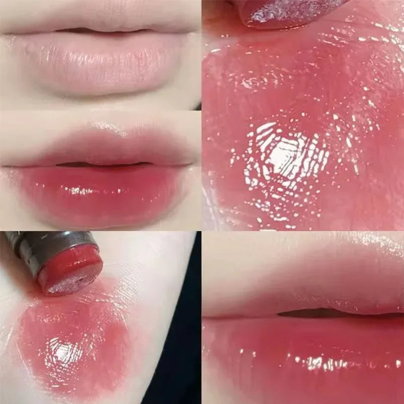 qgtao Colored Moisturizing Lip Balm Set Makeup Jelly Nude Rose Black Tea Lipstick Almond Coffee Lip Tint Primer Colorless Lips Care