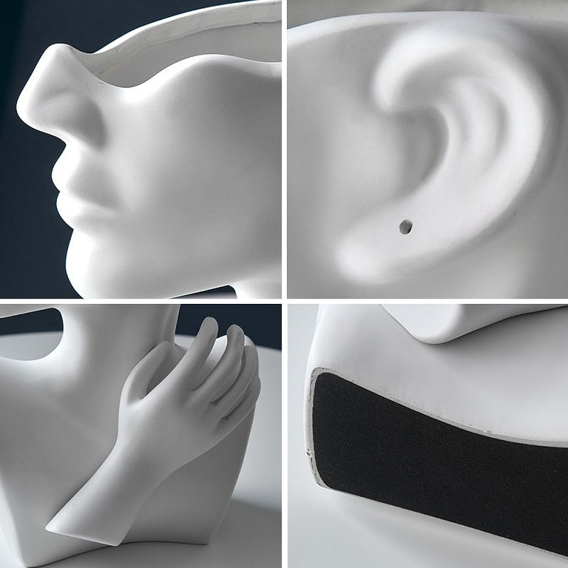 Nordic Style Ceramic Vase Woman Body Model Modern Body Art Vase Home Decoration Creative Flower Pot Living Room Decoration