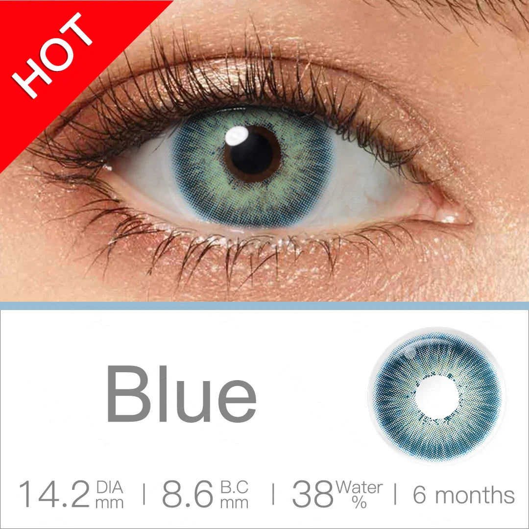 qgtao Colored Contact Lenses Natural Look Brown Eye Lenses Beauty pupils Blue contact Lenses Eye Cosmetic Color Lens