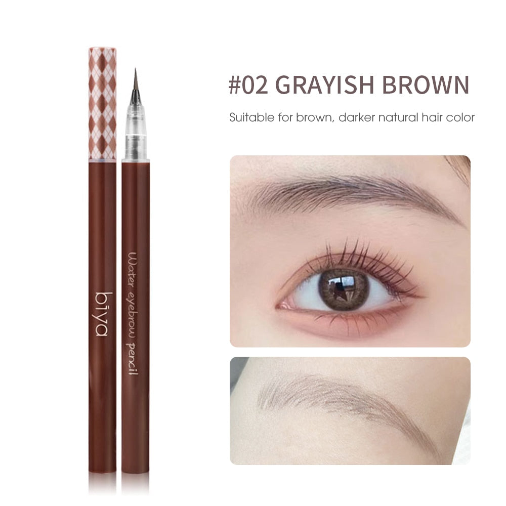 0.01mm Head Eyebrow Pencil Sweat-proof  Ultra Fine Liquid Eeyeliner Lying Silkworm Pen Lasting Waterproof Makeup Eye Cosmetics