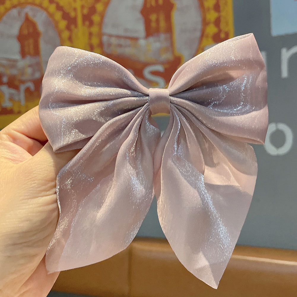 Wild Big Large Fashion Women Girls Hair Band Trendy Hairpin Casual Hair Clip Cute Ribbon Bow Ladies accessories Big Bow Barrette