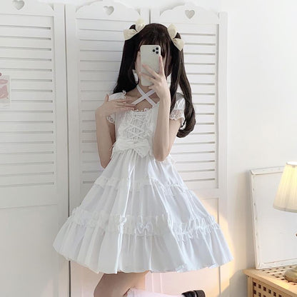 Lolita Goth Lace Ruffle Dress
