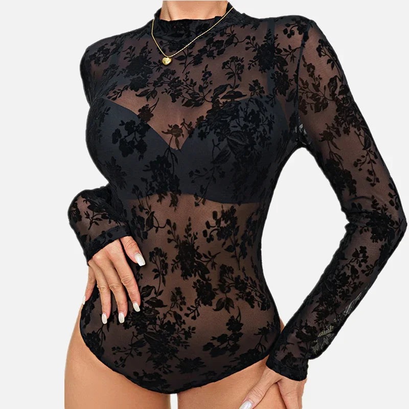 Summer Bodycon Jumpsuit Women Bottom Lace Body Ropa De Mujer Sexy Romper Thin One-pieces Playsuit Woman Clothes Macacao Overalls