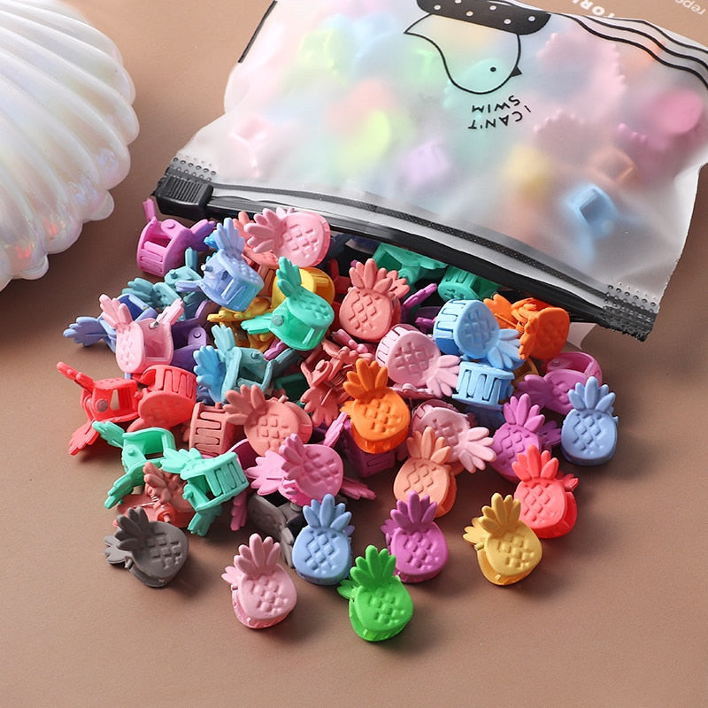 40Pcs Girls Cute Colorful Hair Clips Flower Star Crown Small Hair Claws Kids Sweet Hairpin Cartoons Fashion Hair Accessories