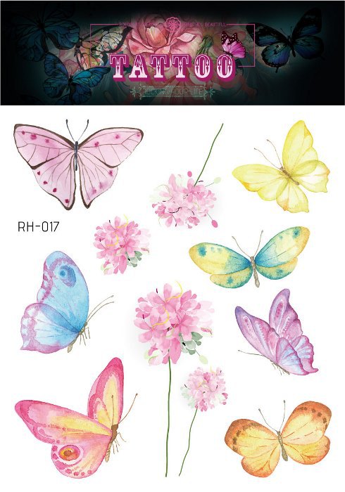 Fairy Butterfly Wings Shiny Tattoo Sticker Waterproof Eyes Face Hand Body Art Fake Tattoos Women Makeup Dance Music Festival