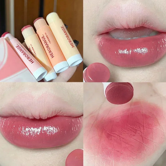 qgtao  Colored Lipstick Set 1/3PCS Long Lasting Red Lip Balm Waterproof Jelly Solid Lip Gloss Lips Makeup Korean Cosmetics