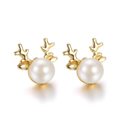 Cute Christmas Elk Dangle Earrings For Women Charm Xmas Deer Star Bowknot Round Ball Drop Earring Girls New Year Party Jewelry