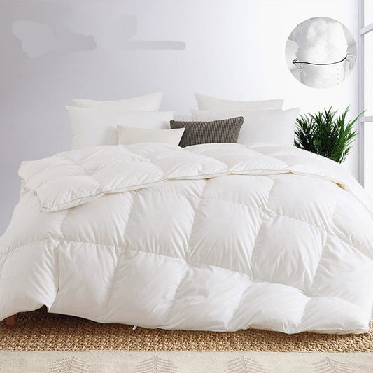 Yeknu Peter Khanun White Duvet 300g/m2 Soft Microfiber Quilt 4 Seasons Winter Comforter Blanket Plush Microfiber Fill Machine Washable