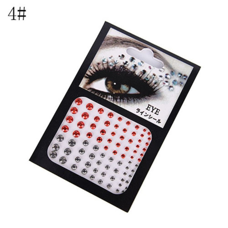 1PC 3D Sexy Crystal Eyes Glitter Face Body DIY Diamond Festival Party Jewel Makeup Tools Eye Shiner Make Up Adornment Sticker