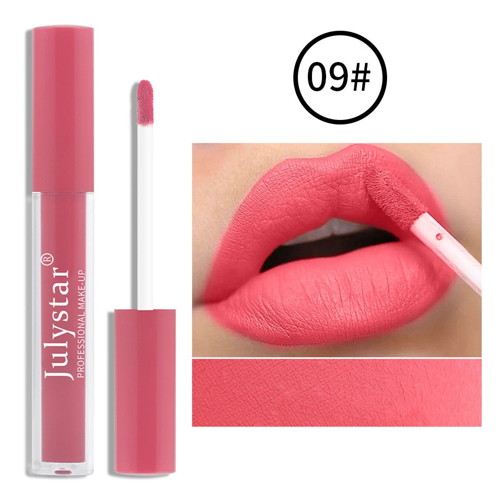 12 Colors Matte Velvet Lip Gloss Waterproof Long Lasting Liquid Lipstick Cosmetics Beauty Stay 24 Hours Makeup