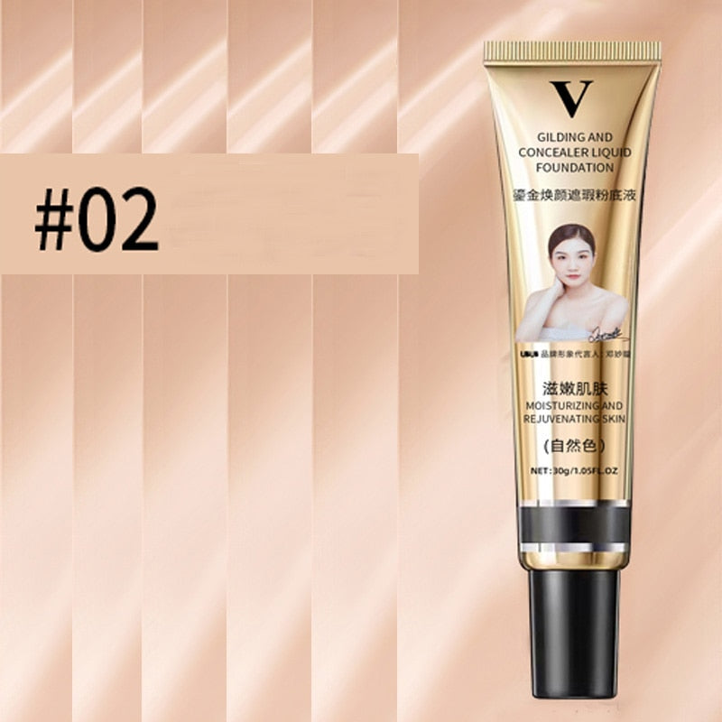 3Colors Liquid Foundation Cream Waterproof Lasting Oil-control Cover Acne Base Cream Makeup Moisturize Matte Concealer Cosmetic