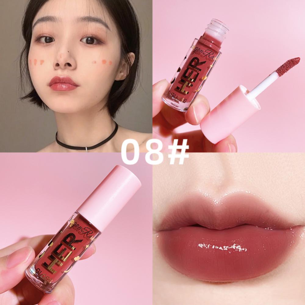 Moisturizing Mini Lip Gloss Oil Long Lasting Matte Air Lip Glaze Tint Sexy Red Shiny Liquid Lipsticks Makeup Cosmetics Jelly Lip