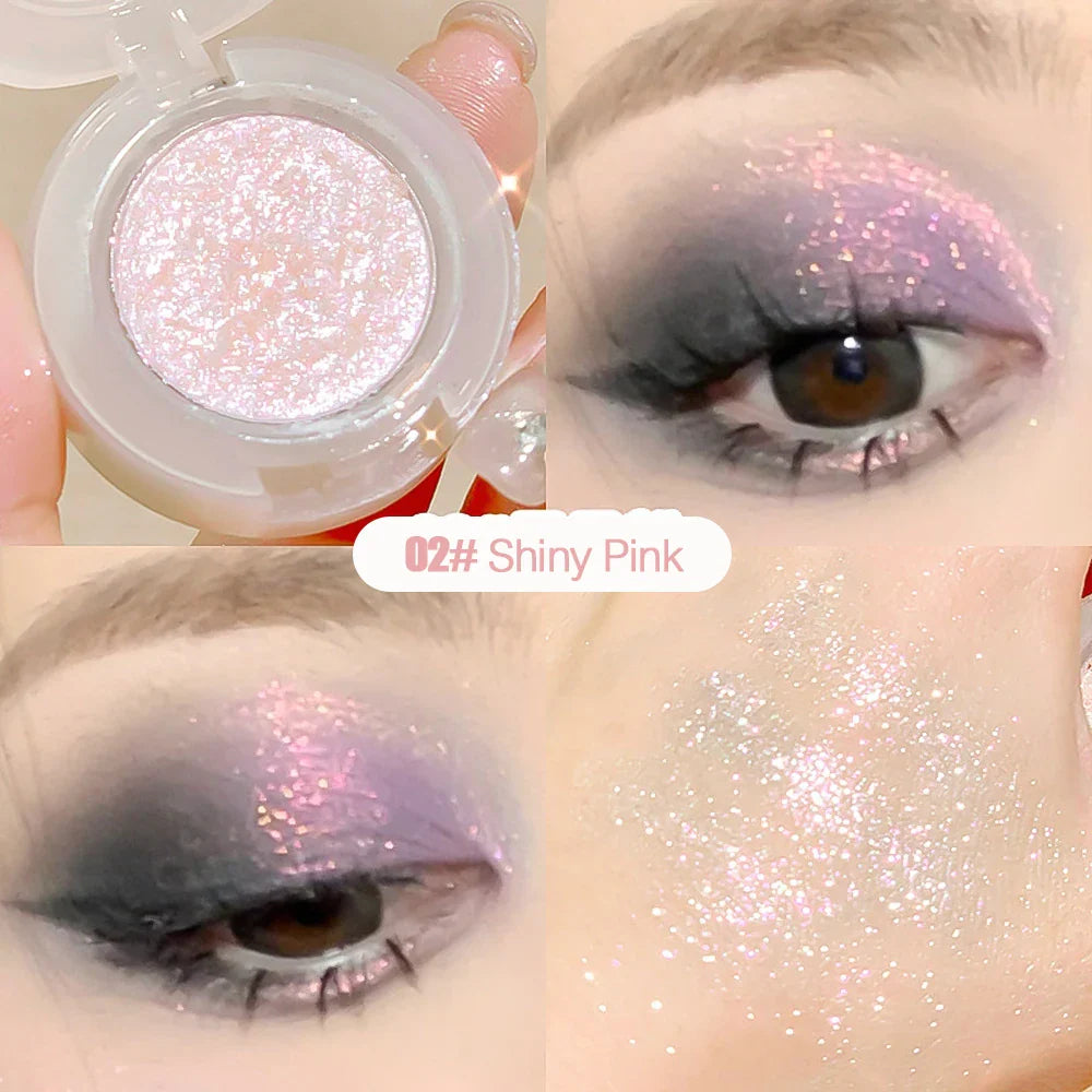 qgtao Potato Texture Glitter Eyeshadow Palette Pearlescent Diamond Monochrome Highlighter Powder Brighten Shiny Eyes Makeup Cosmetics