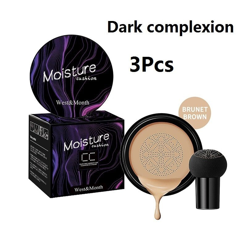 BB Cream Foundation Concealer Air Cushion Mushroom Head CC Whitening Makeup Cosmetics Waterproof Brighten Face Base Tone