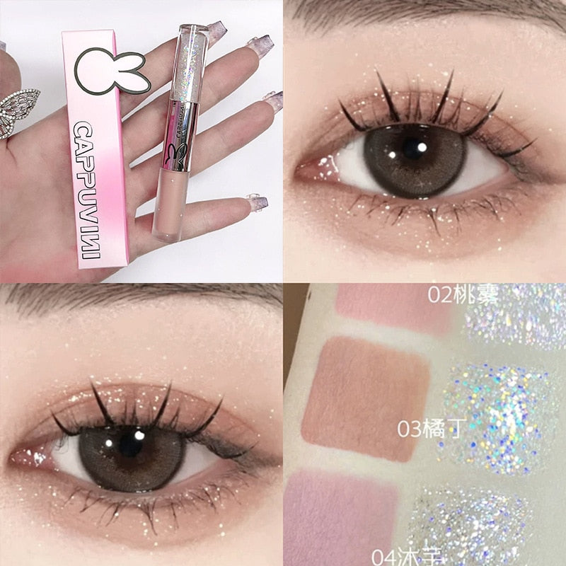 Gemini Series Shimmer Liquid Eyeshadow Glitter Diamond Eye Shadow Shiny Eyes Double Head Comestic Tools  Korean Makeup Wholesale