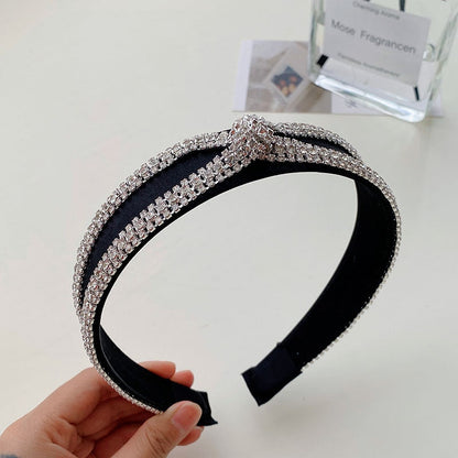 Luxury Rhinestone Chain Headband Fashion Hair Accessories Women's Shiny Trend Full Drill Hairband Hair Band Girl Headwear New