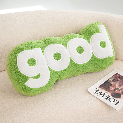 Nordic Elegant Black& WhiteCamellia Flower Cushion Good Words Pillow Stuffed Classic Dot Ball Blossom Chair Sofa Seat Home Decor