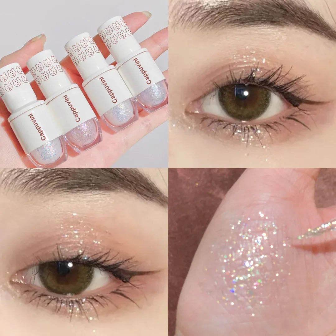 qgtao  -  Pearlescent Eye Shadow Eyeliner Liquid Eyeshadow Glitter Highlight Cosmetic Shimmer Brighten Lying Silkworm Eye Makeup Cosmetics