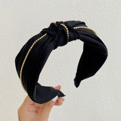 Solid Fabric Satin Hair Scarf Band Hairband for Women Girl Korea Headbands Fashion Accessorie