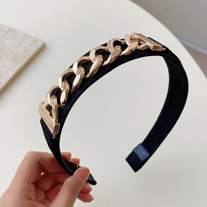 Solid Fabric Satin Hair Scarf Band Hairband for Women Girl Korea Headbands Fashion Accessorie