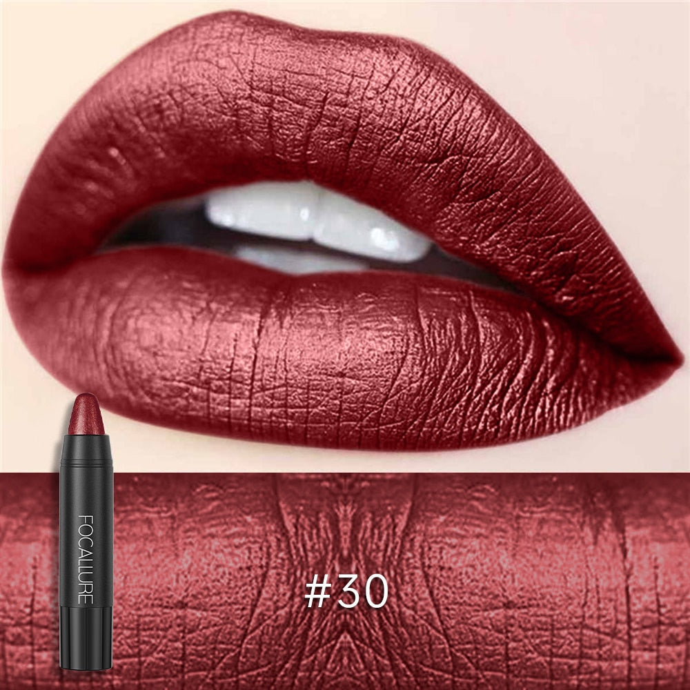 31 Colors Waterproof Matte Lipstick Shimmer Metal Moisturizing Long-lasting Lipbalm Lip Makeup Cosmetics for Women