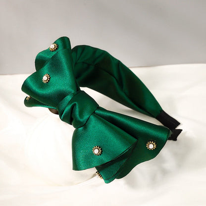 Solid Fabric Satin Hair Scarf Band Hairband for Women Girl Korea Headbands Fashion Accessorie