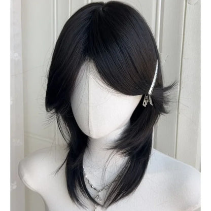 qgtao  -  Synthetic Cosplay wigs Mullet Head Wig Natural  Long Hair Gradien High Quality wig For Men and Women Short Straight Wolf