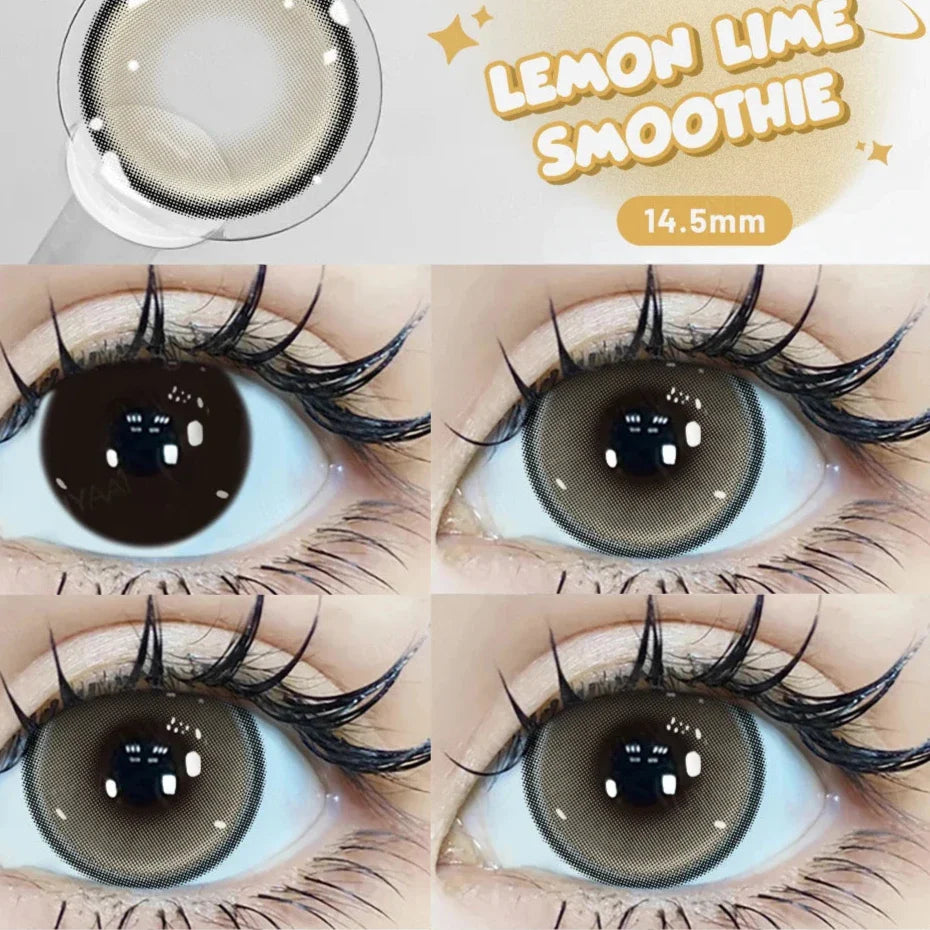 qgtao 15mm Big Diameter Black Lenses 14.5mm Lenses  Colored Contact Lenses for Eyes Big Eye Lenses Natural Look Lenses