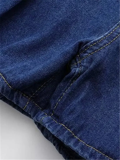 qgtao Plus Size Women's Shorts Wide-Leg With Folds In Summer Thin Denim Shorts The Non-Stretch Jeans For Busty Lady To Wear In Summer