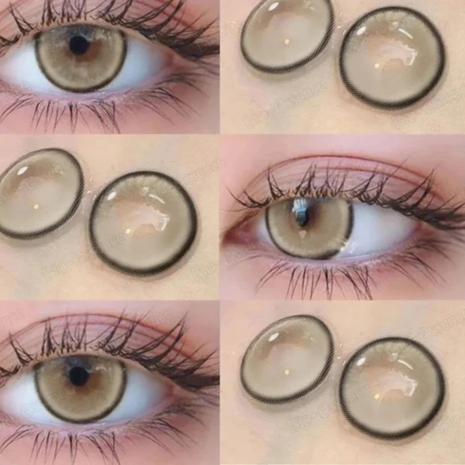 qgtao  1 Pair Colored Contact Lenses With Prescription Myopia Lenses Brown Contact Lenses High Quality Natural Lenses