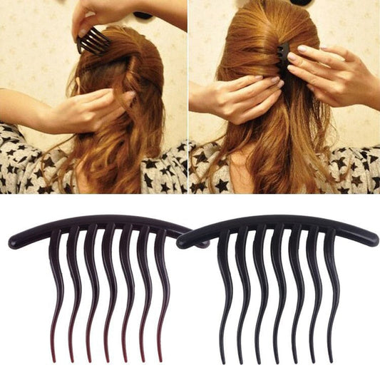 Women Hairpins Styling Clip Fluffy Stick Bun Maker Plastic Braiding Tool Ponytail Holder Hair Combs Hair Clip Accessories