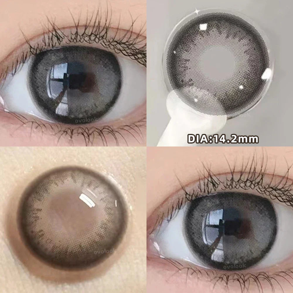 qgtao 2PCS/Pair Free Delivery Colored Contact Lenses Myopia Prescription Lens Natural Pupils Color Lenses Blue Brown Lens