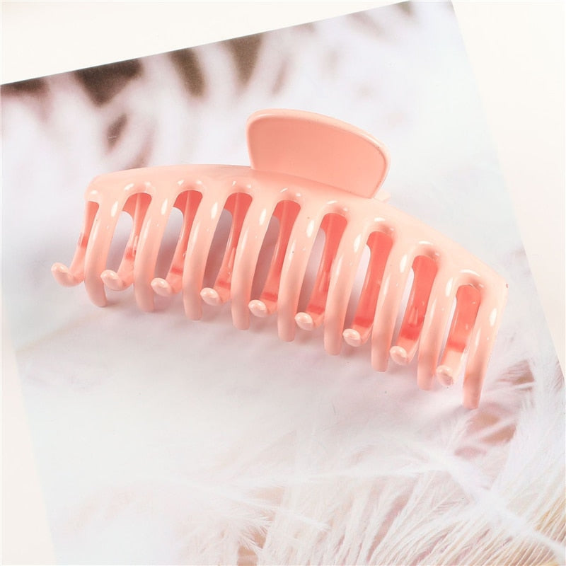 2022 Korean Solid Color Large Hair Claw Clips Fashion Matte Hair Claws Hairpin Women Girls Barrette Hair Accessories