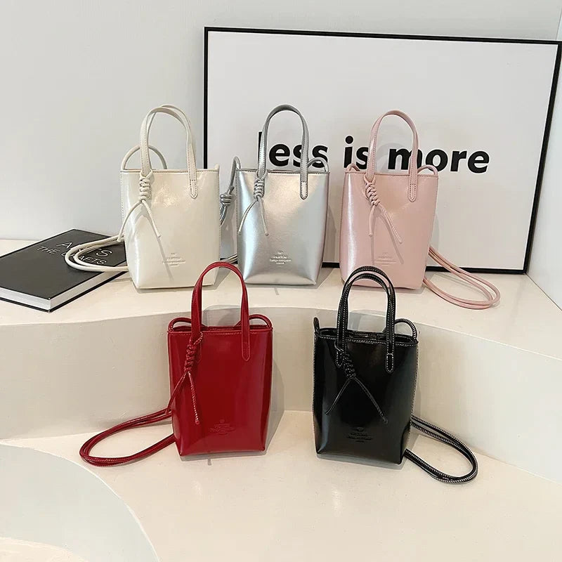 qgtao Mini Cute PU Leather Crossbody Bags for Women 2024 Y2k Trend Korean Fashion Shoulder Bag Lady Red Handbags and Purses