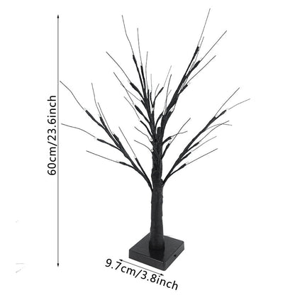 Halloween Decor LED Birch Tree Light Halloween Party Hanging Ornaments Tree Decorations for Home Table Kids Gift Christmas Lamp